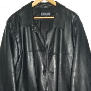 Lands End genuine lambskin leather coat